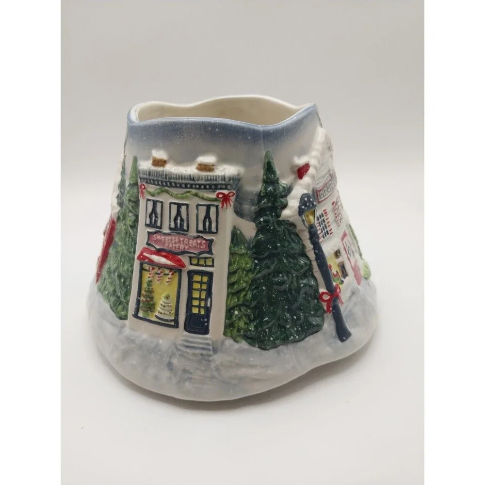 Yankee Candle HOLIDAY SNOW CHRISTMAS VILLAGE Large Jar Topper